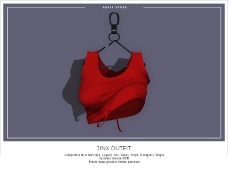 Second Life Marketplace - Oasis - Jinx Top - RED